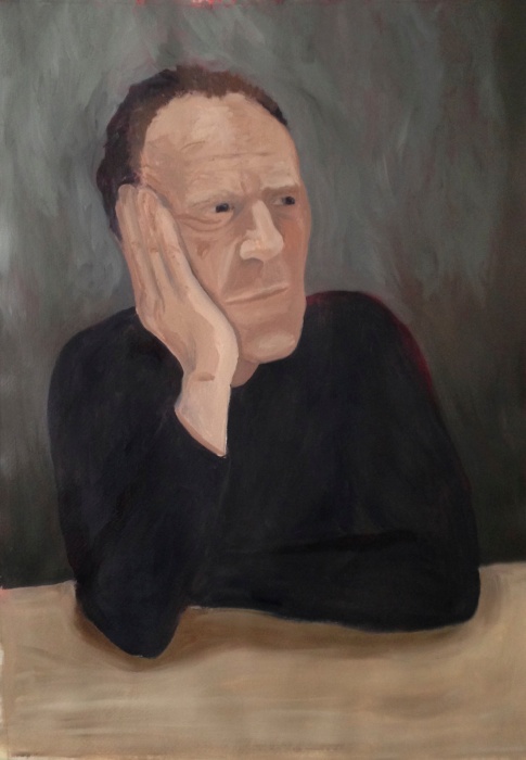 Der Grübler, Oil on canvas, 140x100mm, 2014